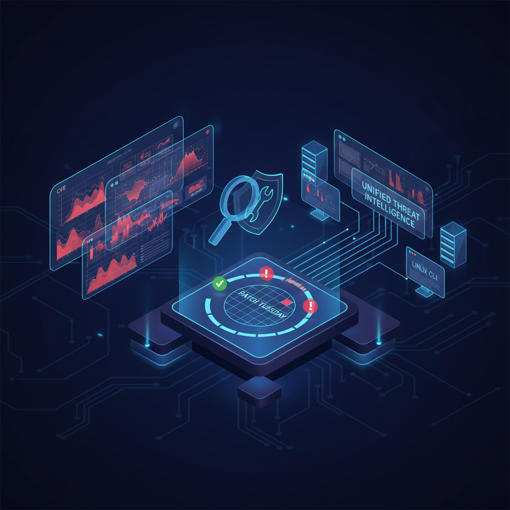 Dashboard de software patch management afișând rezultate scanare vulnerabilități, patch-uri în așteptare și status conformitate pentru servere Windows și Linux